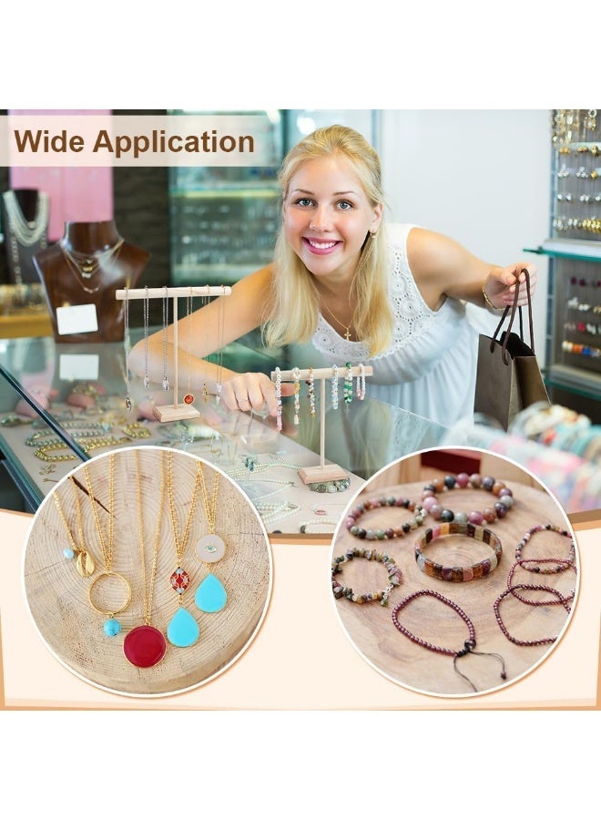 Bukela 3 Sizes Wooden Bracelet Display Stands T-bar Jewelry Holder Necklace Holder Stand Bangle Storage Rack Jewelry Organizer Display for Store Vendors Showcase Selling - Image 5